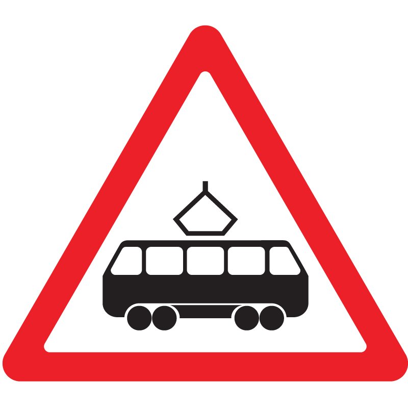 Дорожный знак 1.5 Пересечение с трамвайной линией (A=900) Тип В