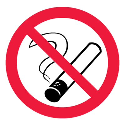 Знак P01 Запрещается курить •ГОСТ 12.4.026-2015• (Пленка 100 х 100)