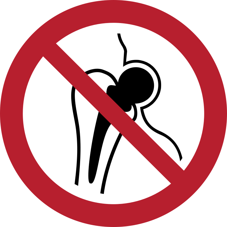 P014 Нет доступа людям с металлическими имплантантами/No access for people with metallic implants