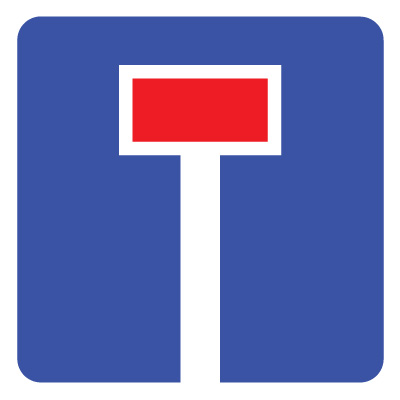 Дорожный знак 6.8.1 Тупик (B=700) Тип В