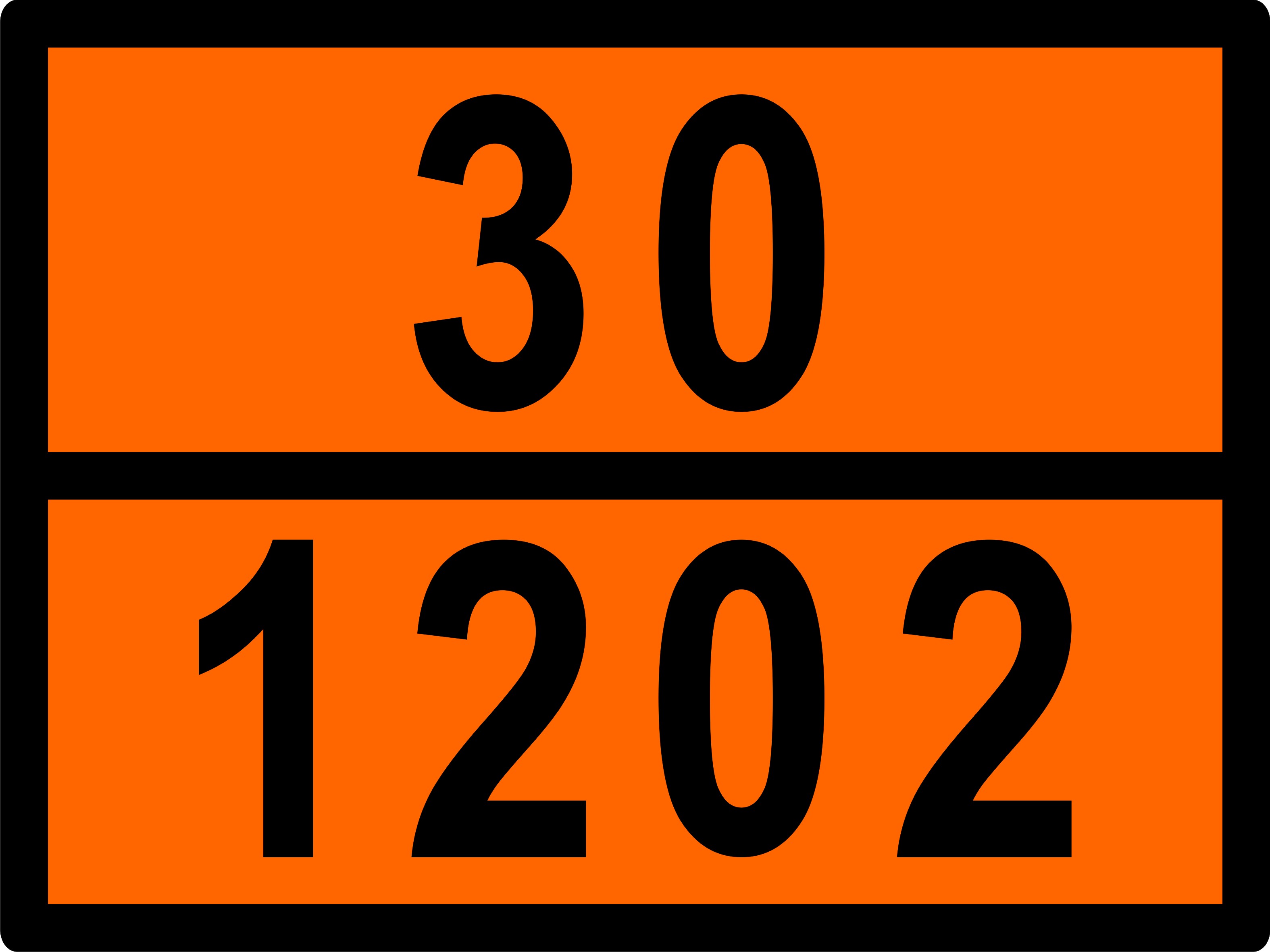 Табличка ОПАСНЫЙ ГРУЗ (любой номер ООН )