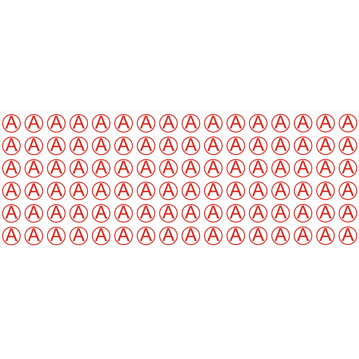 Знак "А" для идентификации аварийных светильников (Пленка 40 х 40) - комплект из 96 штук