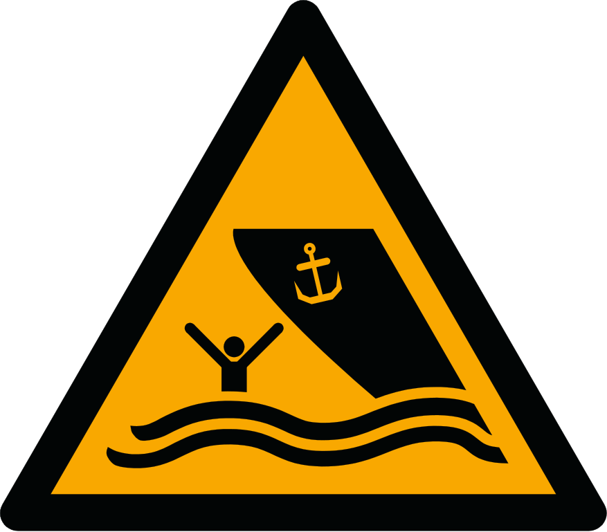 W058 Предупреждение; Зона плавания на лодках/Warning; Boating area