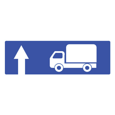 Дорожный знак 6.15.1 Направление движения для грузовых автомобилей (350 x 1050) Тип А