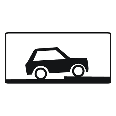 Дорожный знак 8.6.7 Способ постановки транспортного средства на стоянку (350 x 700) Тип А