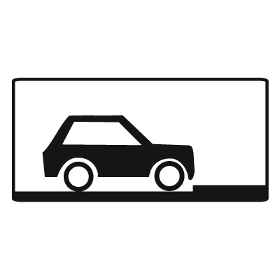 Дорожный знак 8.6.5 Способ постановки транспортного средства на стоянку (350 x 700) Тип А