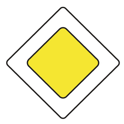 Дорожный знак 2.1 Главная дорога (B=700) Тип Б