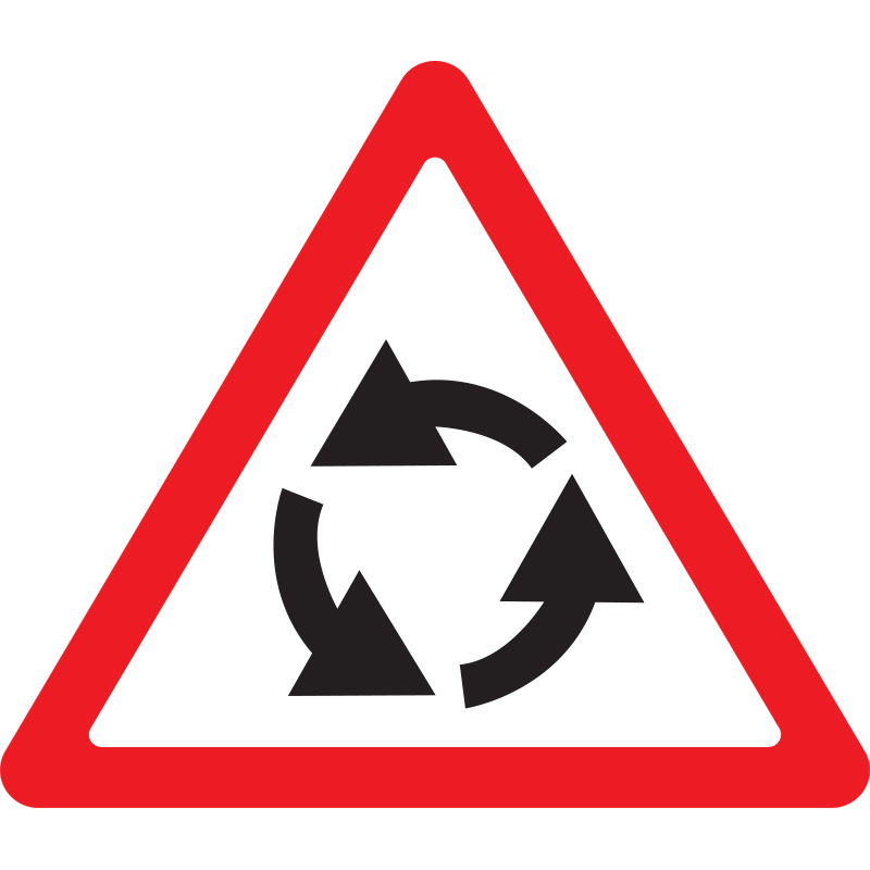Дорожный знак 1.7 Пересечение с круговым движением (A=900) Тип А