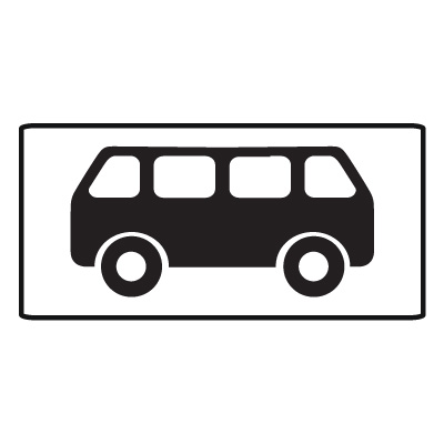 Дорожный знак 8.4.4 Вид транспортного средства (350 x 700) Тип В