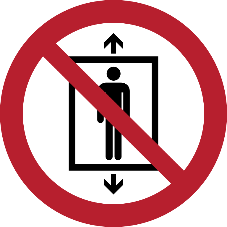 P027 Не использовать этот лифт для подъема людей/Do not use this lift for people