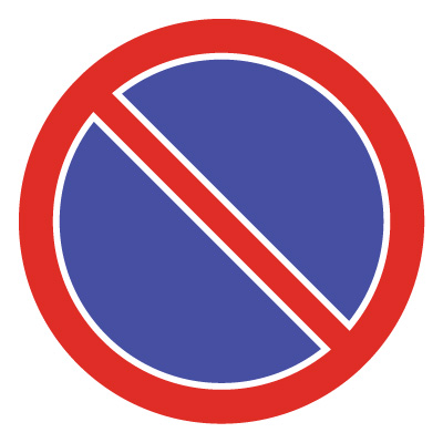 Дорожный знак 3.28 Стоянка запрещена (D=700) Тип В