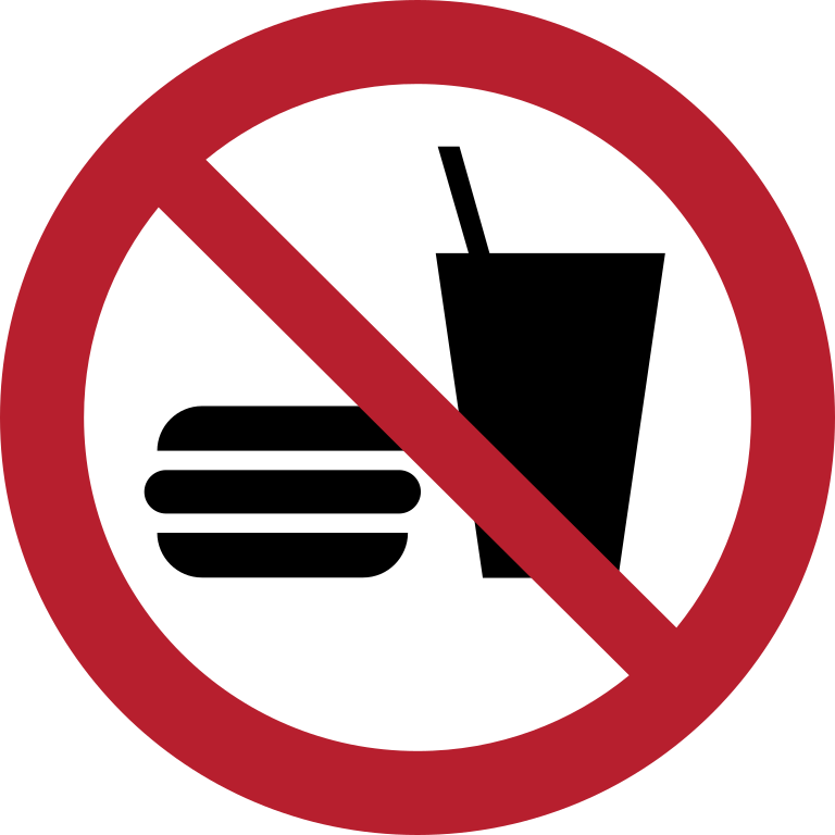 P022 Еда и напитки запрещены/No eating or drinking