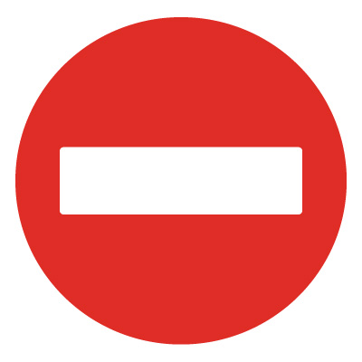 Дорожный знак 3.1 Въезд запрещен (D=700) Тип А
