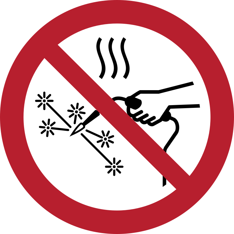 P039 Огневые работы запрещены/Hot works prohibited