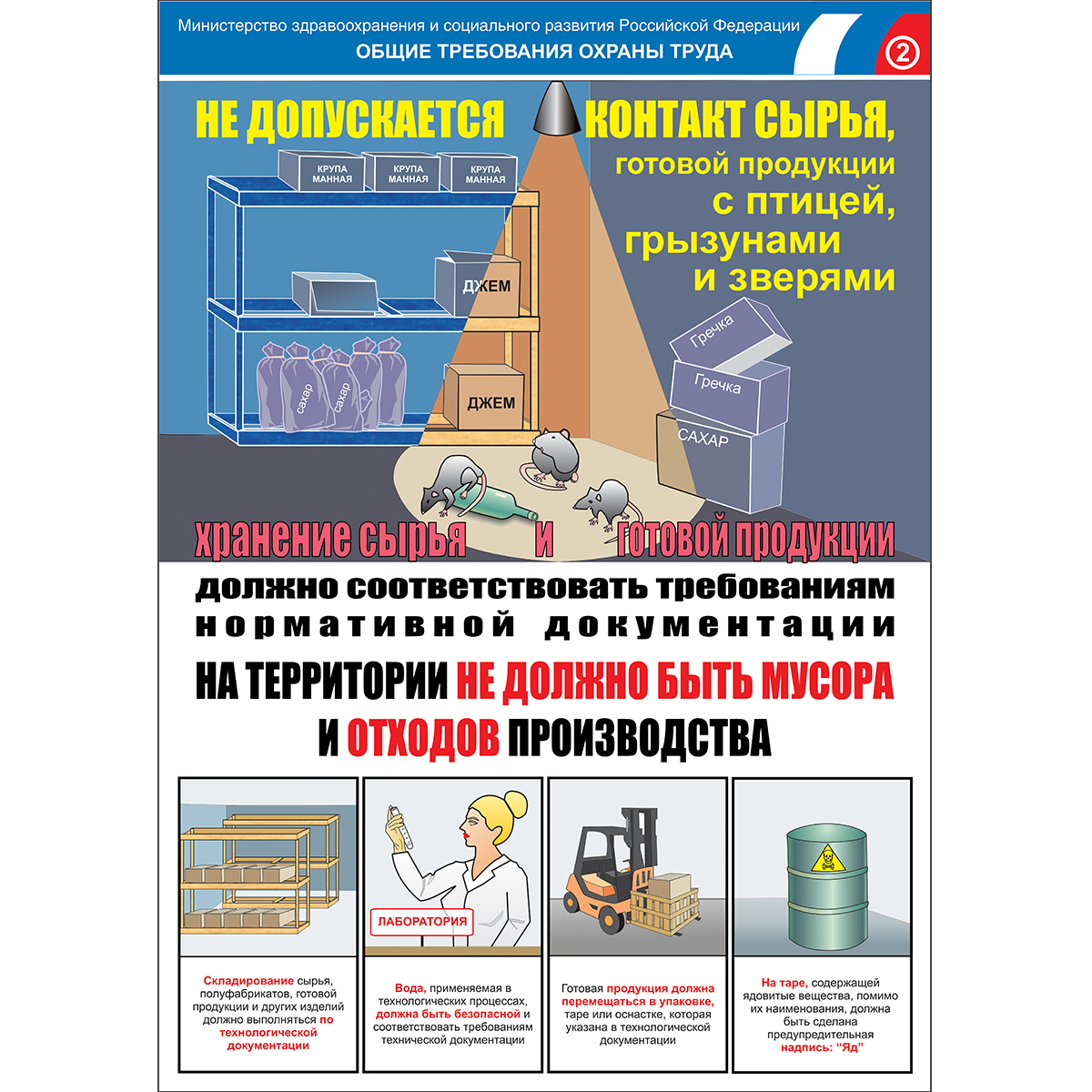 Плакат "Безопасность труда" (Бумага ламинированная,  к-т из 3 л.)