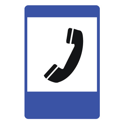 Дорожный знак 7.6 Телефон (1050 x 700) Тип Б