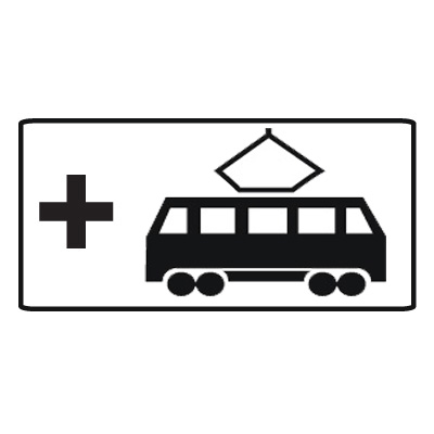 Дорожный знак 8.21.3 Вид маршрутного транспортного средства (350 x 700) Тип А