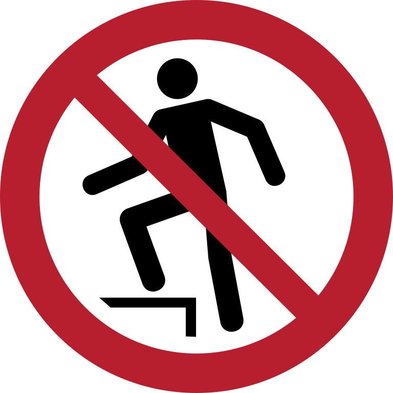 P019 Не наступать на поверхность/No stepping on surface