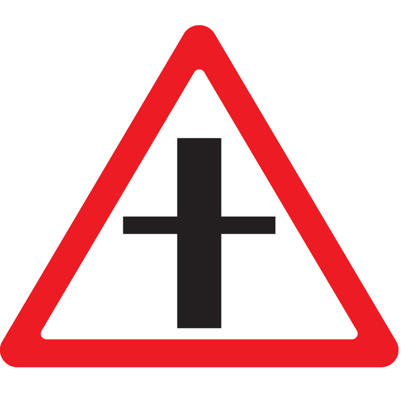 Дорожный знак 2.3.1 Пересечение с второстепенной дорогой (A=900) Тип А