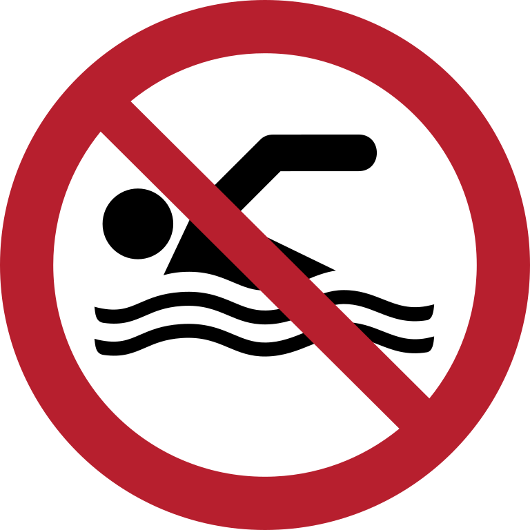 P049 Плавание (купание) запрещено/No swimming