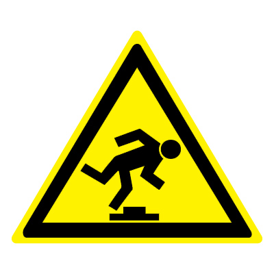 Знак W14 Осторожно. Малозаметное препятствие •ГОСТ 12.4.026-2015• (Пленка 200 х 200)