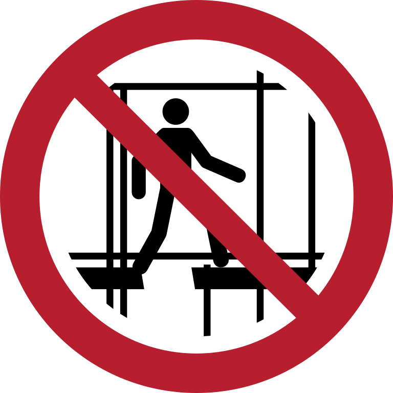 P025 Не использовать эти неполные подмостки/Do not use this incomplete scaffold